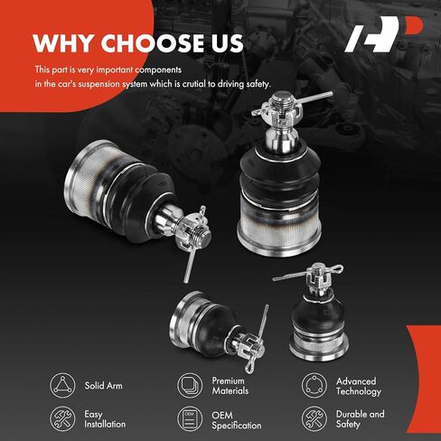 A-Premium Set of 4, Front Upper & Lower Ball Joints Kit, Compatible with Honda Accord 2008-2012, Accord Crosstour 2010-2011 & Acura TSX 2009-2014 in Saudi Arabia