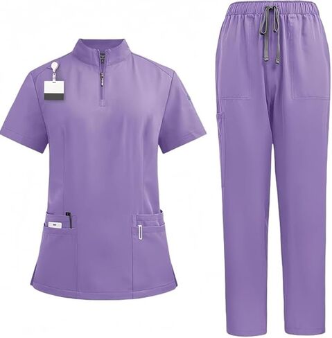 Unisex Scrubs Set,Nurse Uniform,Doctor Workwear,Stand-up Collar Operating Room Uniforms,uniformes medicos mujer in Kuwait