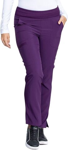 Dickies Scrub Set For Women V-Neck Top DK615 Natural Rise Tapered Leg Pull-On Pant DK005 with 360° Stretch Fabric, Eggplant- L Top/L Pant in Saudi Arabia