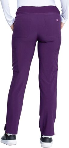 Dickies Scrub Set For Women V-Neck Top DK615 Natural Rise Tapered Leg Pull-On Pant DK005 with 360° Stretch Fabric, Eggplant- L Top/L Pant in Saudi Arabia