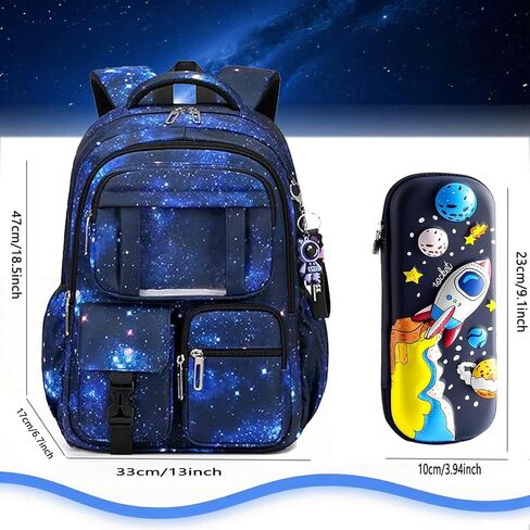 Purple School Backpack For Girls - Waterproof Backpacks Large Capacity With Multiple Compartments Bookbag Ergonomically Designed Sponge Back School Bag With Lunch Bags And Pencil Cases in Saudi Arabia