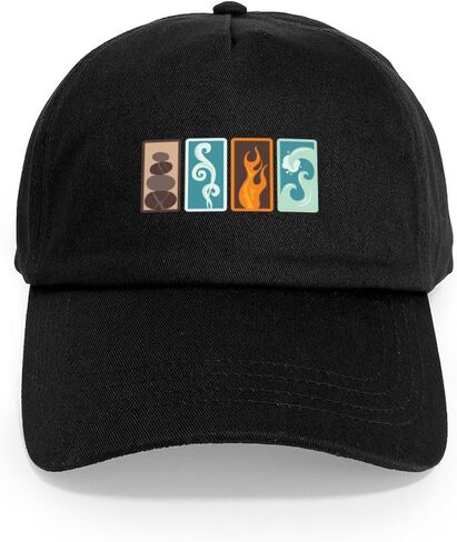 قبعة بيسبول من CafePress Four Elements Zodiac Earth Air Fire Water قابلة للتعديل in Saudi Arabia