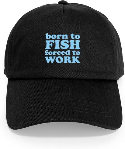 CafePress Born to Fish Forced to Work Cap Adjustable Baseball Cap in Saudi Arabia
