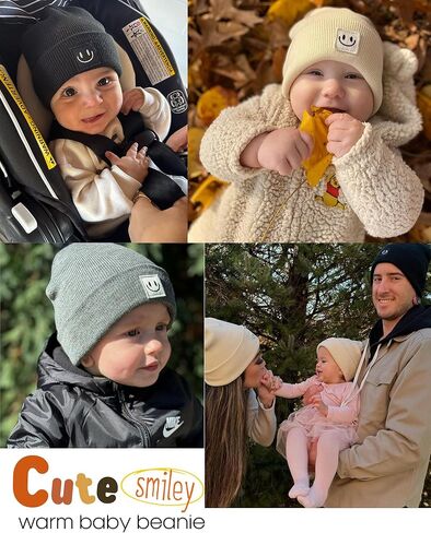 FURTALK Baby Toddler Winter Hat 3 Packs Baby Beanie Toddler Beanie Boys Girls Fleece Lined Kids Warm Knit Hats in Kuwait