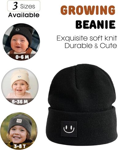 FURTALK Baby Toddler Winter Hat 3 Packs Baby Beanie Toddler Beanie Boys Girls Fleece Lined Kids Warm Knit Hats in Kuwait