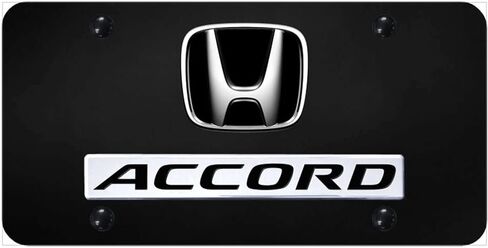 Au-Tomotive Gold, INC. Honda Accord 3D Logo Black Metal License Plate in Saudi Arabia