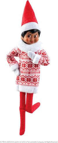 The Elf on the Shelf Claus Couture Collection Snowflake Sweetie Dress - Charming Fair Isle-Inspired Tunic Dress - Scout Elf Not Included in Saudi Arabia