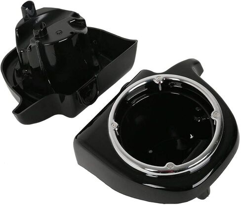 TCT-MT مقاس 6.5 بوصة صناديق مكبر صوت ذات فتحات تهوية سفلية مناسبة لموديلات Harley Touring FLT، FLHT، FLHTCU، FLHRC، Road King، Street Glide، Electra Glide، أسود كلاسيكي للغاية 2013 2012 2011 2010 2009 in Saudi Arabia