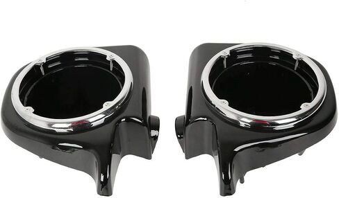 TCT-MT مقاس 6.5 بوصة صناديق مكبر صوت ذات فتحات تهوية سفلية مناسبة لموديلات Harley Touring FLT، FLHT، FLHTCU، FLHRC، Road King، Street Glide، Electra Glide، أسود كلاسيكي للغاية 2013 2012 2011 2010 2009 in Saudi Arabia