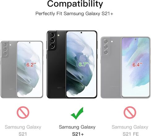 JETech Screen Protector for Samsung Galaxy S23+ / S23 Plus 5G 6.6-Inch with Camera Lens Protector, Tempered Glass Film, Fingerprint ID Compatible, HD Clear, 2-Pack Each in Kuwait