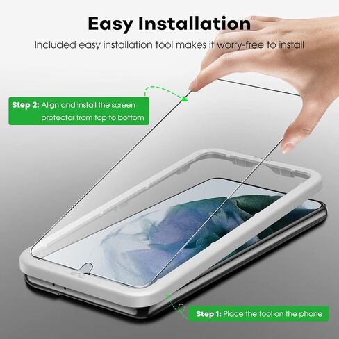 JETech Screen Protector for Samsung Galaxy S23+ / S23 Plus 5G 6.6-Inch with Camera Lens Protector, Tempered Glass Film, Fingerprint ID Compatible, HD Clear, 2-Pack Each in Kuwait