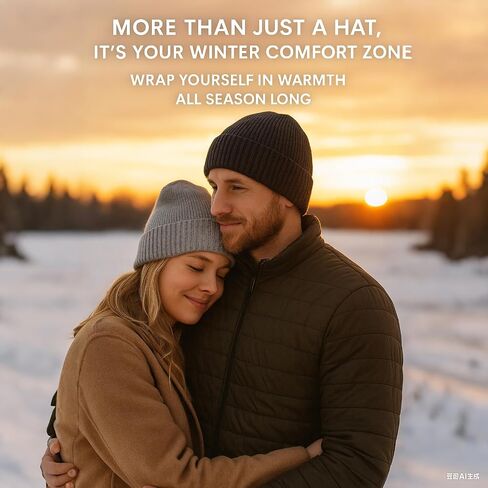 Plus Size Fleece Lined Beanie Hat - M/L/XL/XXL Merino Wool Beanie Hat for Men - Large Winter Hat Ski Skull Cap for Big Heads in Saudi Arabia