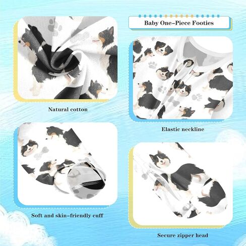 Dussdil Baby One-Piece Footies Newborn Rompers Pajamas Cotton Footed Pjs for Sleep Play Boys Girls in Kuwait