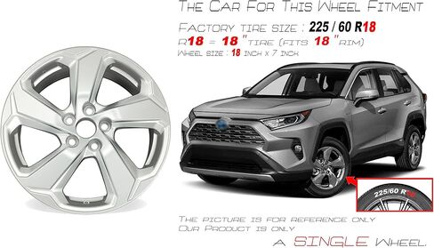 عجلة فضية فرط مقاس 18 بوصة جديدة مقاس 18 × 7 لسيارة Toyota Rav 4 2021 2022 حافة بديلة بتصميم OEM in Kuwait