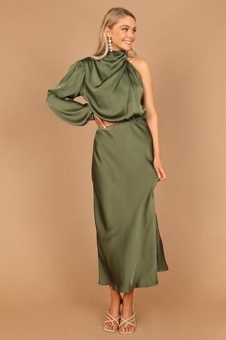 Petal & Pup Women's Amelie One Shoulder Midi Dress in Saudi Arabia