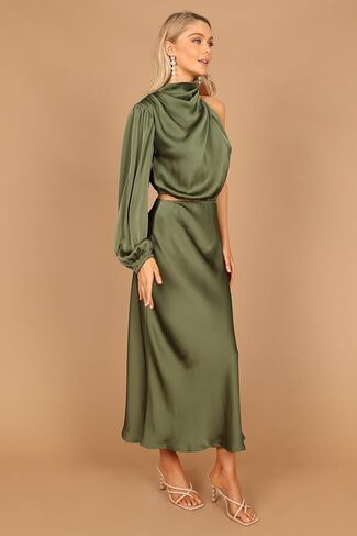 Petal & Pup Women's Amelie One Shoulder Midi Dress in Saudi Arabia