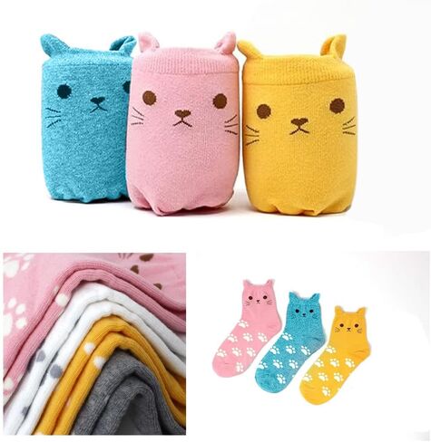 Women’s Cute Cat Socks, Animal-Themed Gifts for Women, Fun and Playful Socks for Everyday Wear in Saudi Arabia
