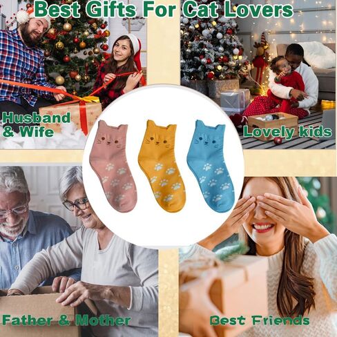 Women’s Cute Cat Socks, Animal-Themed Gifts for Women, Fun and Playful Socks for Everyday Wear in Saudi Arabia