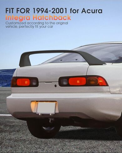 FINDAUTO ABS Car Spoiler Wing Body Kit Type-R Style Fit for 1994-2001 for Acura Integra Hatchback Matte Black Trunk Lip Spoiler in Saudi Arabia