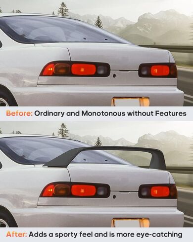 FINDAUTO ABS Car Spoiler Wing Body Kit Type-R Style Fit for 1994-2001 for Acura Integra Hatchback Matte Black Trunk Lip Spoiler in Saudi Arabia