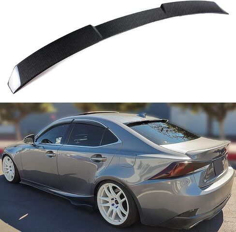 Real Carbon Fiber M Style Rear Window Roof Spoiler Wing Compatible for 2014-2020 Lexus IS200t IS250 IS300 IS350 in Saudi Arabia