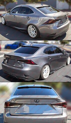 Real Carbon Fiber M Style Rear Window Roof Spoiler Wing Compatible for 2014-2020 Lexus IS200t IS250 IS300 IS350 in Saudi Arabia