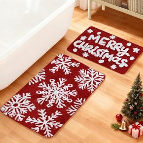 2-Piece Halloween Bath Mat Set – Orange Non-Slip Plush Bathroom Rug Set, Absorbent & Machine Washable High-Pile Mats for Toilet, Kitchen, Entryway, Fall Holiday Décor 16x24 & 32x20 Inch in Saudi Arabia