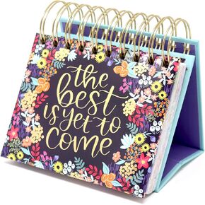 bloom daily planners Undated Perpetual Desk Easel Motivational Inspirational Standing Flip Calendar - Page a Day - (5.25" x 5.5") - Daily Mindfulness Reflection Questions in Kuwait