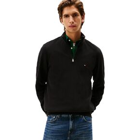 Tommy Hilfiger Men's Medium Weight Ribbed 1/4 Zip Sweatshirt in Saudi Arabia