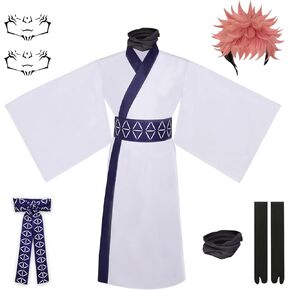Ryomen Sukuna Kimono Halloween Outfit Anime Cosplay Costume Men Robe Role Uniform Full Set for Dressing With Wig in Saudi Arabia