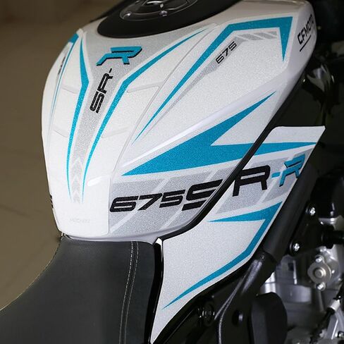 ملصق ALmart لخزان الوقود للدراجة النارية ملصق لاصق للركبة مناسب لـ CFMOTO 675SS 675SR-R (Type8) in Saudi Arabia