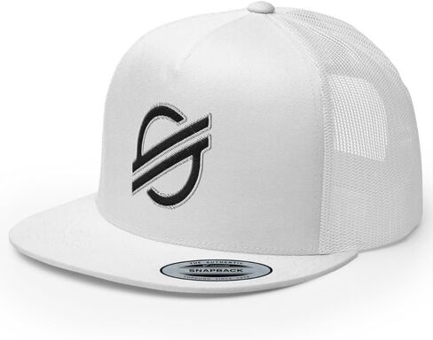 NX1 XML Stellar Crypto Logo Embroidered Flat Bill Trucker Hat High Crown Adjustable Stellar Lumens Cap in Saudi Arabia