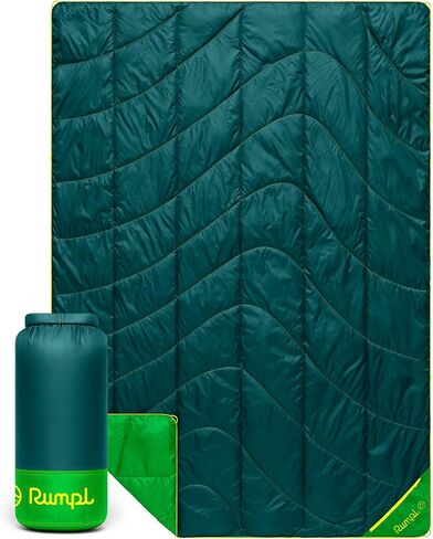 Rumpl Backcountry Puffy Blanket, Ultra-Portable and Lightweight Adventure Blanket, 1-Person (52x75 inches), Ridge Lines in Kuwait