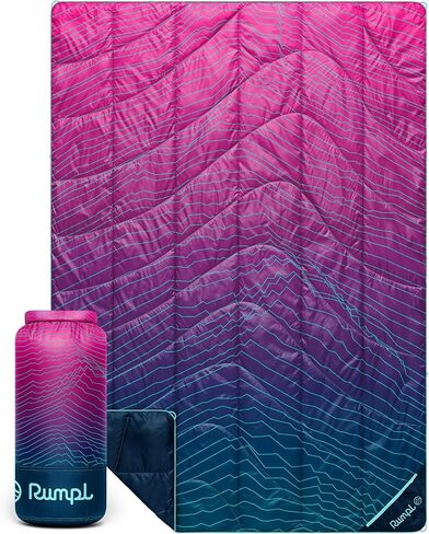 Rumpl Backcountry Puffy Blanket - Packing Comfort Into Uncomfortable Places, 100% Recycled Polyester Insulation, Lightweight, Packable, Water Resistant, 52" x 75", Moraine in Saudi Arabia