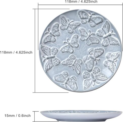 Ceramic Jewelry Dish, Decorative Tray for Rings Earrings Necklaces Bracelet Watch Keys, 4.50" Trinket Tray as Gifts for Women (White Shell) in Saudi Arabia