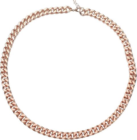 Tondiamo 1 Pack Copper Chain Necklace 24" Pure Copper Cuban Link Necklace for Men Heavy Solid Jewelry Chain, Ideal Gifts for Men and Husbands in Saudi Arabia