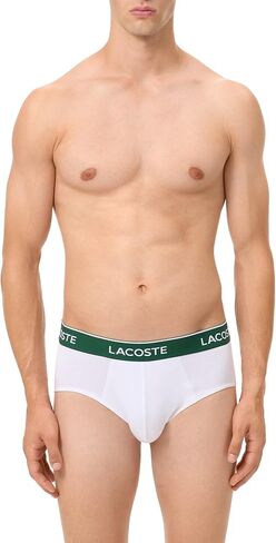 Lacoste mens Cotton Stretch Essentials Briefs, 5-pack (Amazon Exclusives) in Saudi Arabia