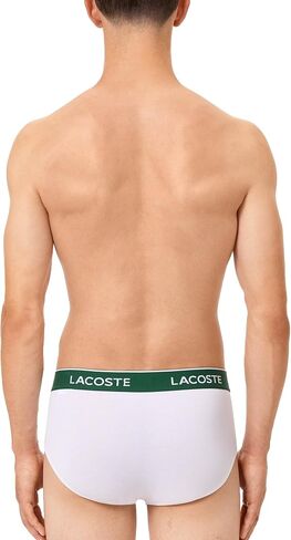Lacoste mens Cotton Stretch Essentials Briefs, 5-pack (Amazon Exclusives) in Saudi Arabia