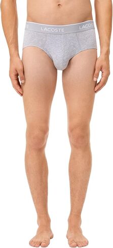 Lacoste mens Cotton Stretch Essentials Briefs, 5-pack (Amazon Exclusives) in Saudi Arabia
