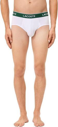 Lacoste mens Cotton Stretch Essentials Briefs, 5-pack (Amazon Exclusives) in Saudi Arabia