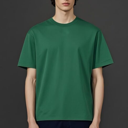 1PC Elastic Round - Neck T - Shirt: Quick - Drying for Exercise and Travel, Breathable Polyspandex Blend in Saudi Arabia
