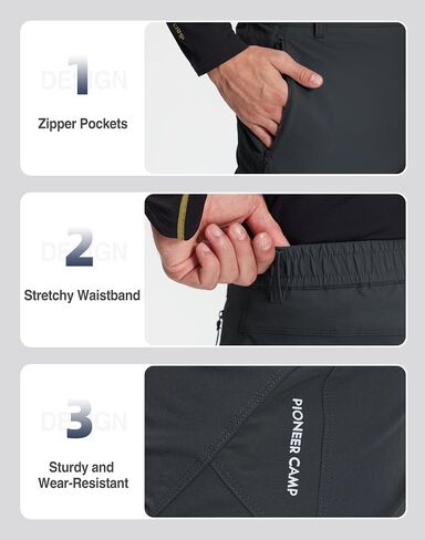 Pioneer Camp Men's Hiking Cargo Pants Quick Dry Lightweight Water Resistant Casual Outdoor Tactical Pant for Travel Fishing in Saudi Arabia