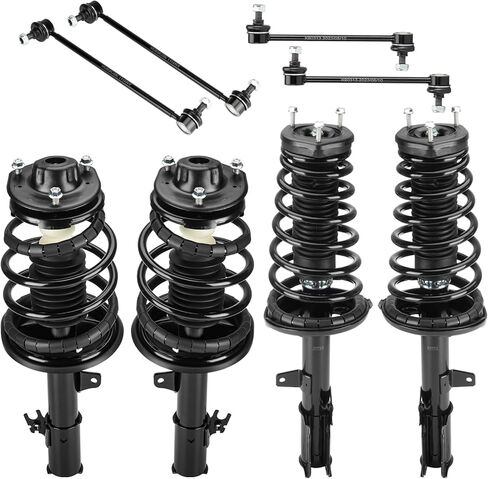 Front & Rear w/Coil Strut and Sway Bar Links for Toyota Camry 2.2L 1997 1998 1999 2000 2001, for Solara 2.2L 2.4L 1999-2003, Shock Absorber Spring Replace for 171678, 171679, 171680, 171681 K9031, 8PC in Saudi Arabia