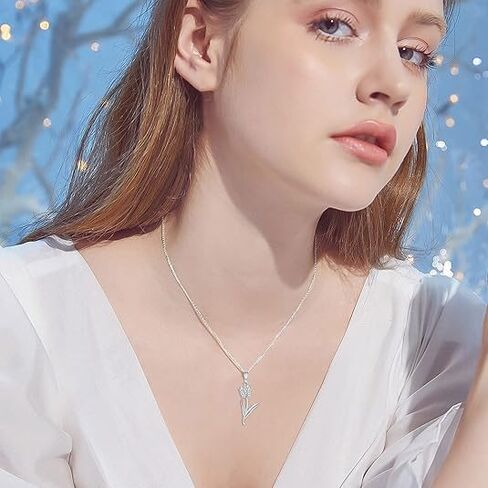 14K Gold Tulip Necklace for Women,14K Real Gold Tulip Flower Pendant Necklace Jewelry Birthday Christmas Gift for Mom Her Wife Sister in Kuwait