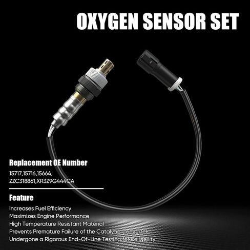 مستشعر O2 المنبع 2 قطعة، 15717، 15716، 15664، ZZC318861، مستشعر الأكسجين متوافق مع Ford F150 Explorer Escape Ranger Mercury Lincoln Mazda in Kuwait