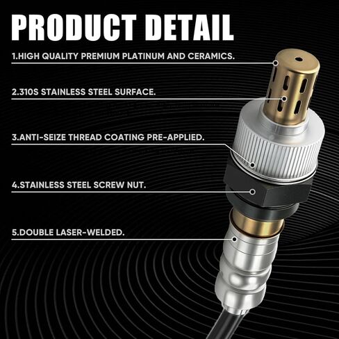 مستشعر O2 المنبع 2 قطعة، 15717، 15716، 15664، ZZC318861، مستشعر الأكسجين متوافق مع Ford F150 Explorer Escape Ranger Mercury Lincoln Mazda in Kuwait