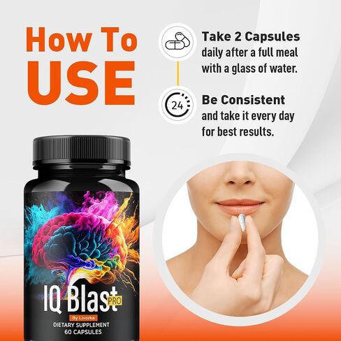 (3 عبوات) كبسولات IQ Blast Pro - حبوب المكملات الغذائية المتقدمة IQ Blast Pro الرسمية، تركيبة IQ Blast Pro المتميزة لدعم الصحة والعافية، مراجعات IQ Blast Pro الأصلية، 180 كبسولة لمدة 3 أشهر in Saudi Arabia