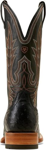 ARIAT Mens Showboat Black Full Quill Ostrich Vamp Ancient Black Top Boot Black 9 D in Saudi Arabia