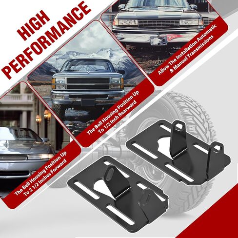 ECOTRIC LS Conversion Engine Mounts Compatible with 1973-1998 Square Body Chevy GMC Truck Adjustable Swap Motor Conversion Bracket for C10 C/K 1500 in Saudi Arabia