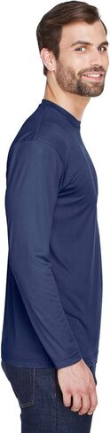 UltraClub Adult Cool Dry Sport Long-Sleeve Performance Interlock T-Shirt L NAVY in Saudi Arabia